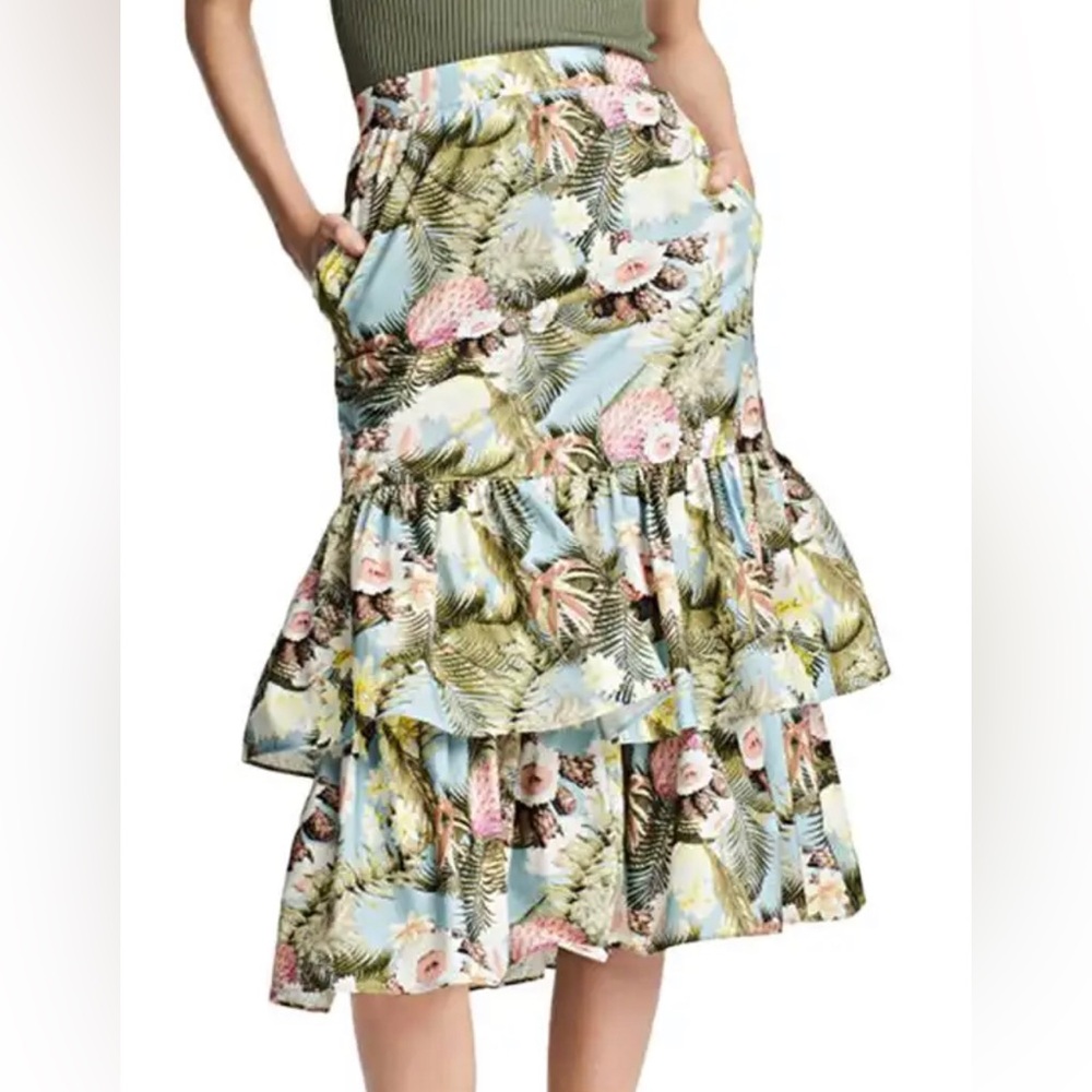 Cotton Ruffled Skirt w/Pockets